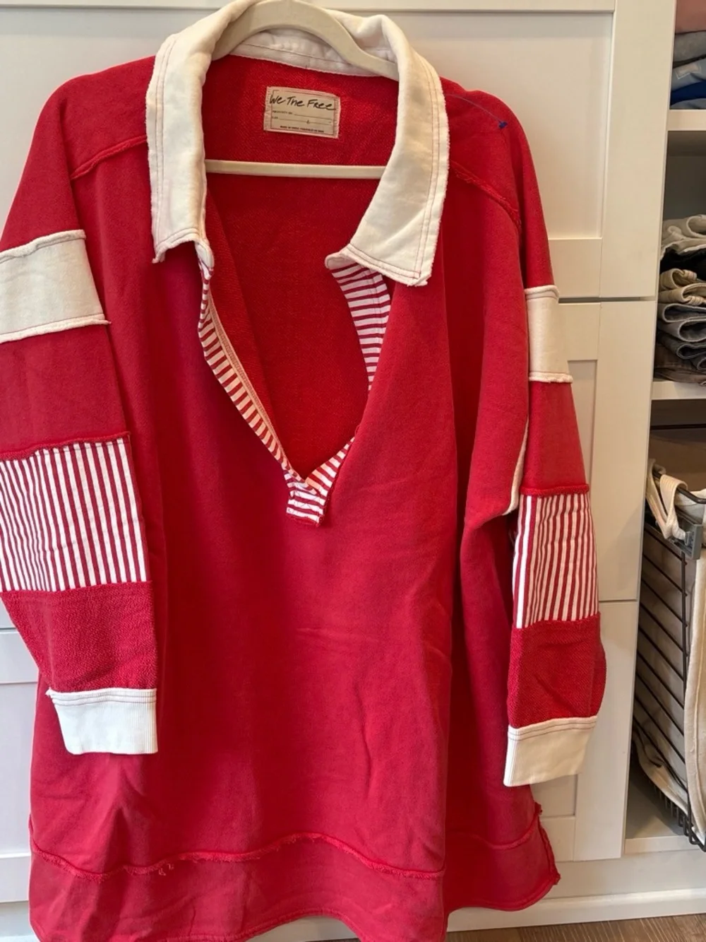 NWOT Free People Clean Prep Polo L - Picture 2 of 6